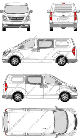 Hyundai H300, van/transporter, rear window, double cab (2007)