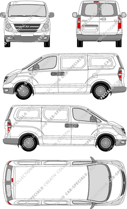 Hyundai H-1, fourgon, Heck verglast, Rear Wing Doors, 2 Sliding Doors (2008)