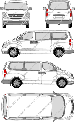 Hyundai H-1, microbús, Rear Flap, 2 Sliding Doors (2008)