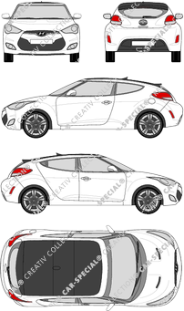 Hyundai Veloster, Sportcoupé, 3 Doors (2011)