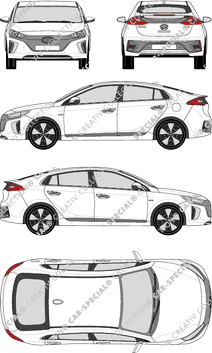 Hyundai Ioniq Elektro, Electric, Kombilimousine, 5 Doors (2017)