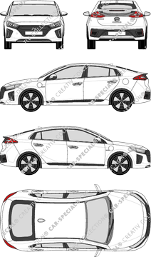 Hyundai Ioniq Hatchback, 2017–2019 (Hyun_112)