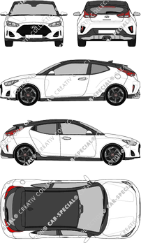 Hyundai Veloster Sportcoupé, attuale (a partire da 2018) (Hyun_122)