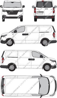 Hyundai H-1 Cargo, Cargo, van/transporter, rear window, Rear Wing Doors, 2 Sliding Doors (2019)