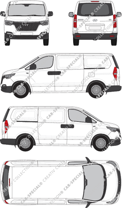 Hyundai H-1 Cargo, Cargo, van/transporter, rear window, Rear Flap, 2 Sliding Doors (2019)