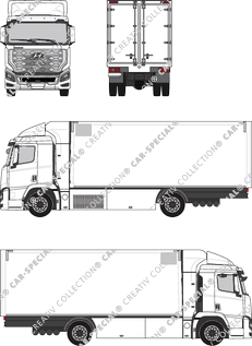 Hyundai Xcient Fuel Cell, Fahrgestell mit Beispielaufbau (2021)