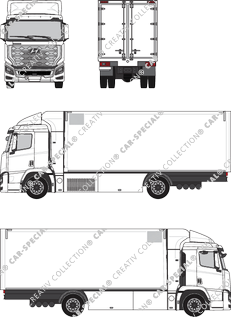 Hyundai Xcient Fuel Cell, Chassis with example bodywork (2021)