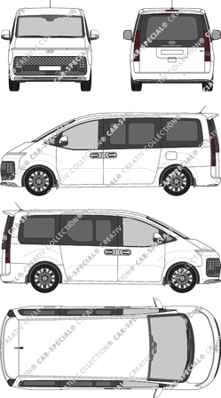 Hyundai Staria, minibus, Rear Flap, 2 Sliding Doors (2021)