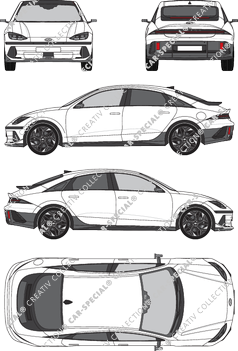 Hyundai Ioniq 6 Limousine, actuel (depuis 2023) (Hyun_159)