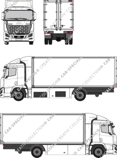 Hyundai Xcient Fuel Cell Chassis with example bodywork, current (since 2023) (Hyun_164)