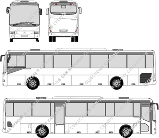 Irisbus Arway einfache Mittelltür, porte unique centrale, Bus (2006)