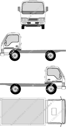 Isuzu N-Serie Chassis for superstructures, 1993–2006 (Isuz_003)