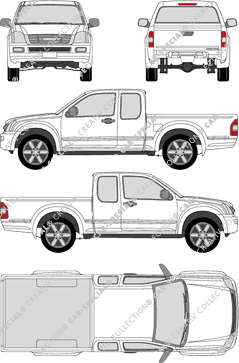 Isuzu D-Max, Space Cab, Pick-up, Einzelkabine, verlängert, 2 Doors (2004)