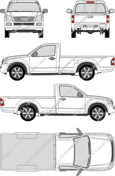 Isuzu D-Max, Single Cab, Pick-up, cabine Solo, 2 Doors (2004)