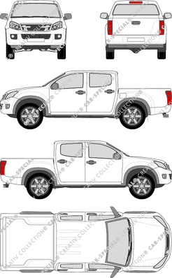 Isuzu D-Max, Pick-up, double cab, 4 Doors (2012)