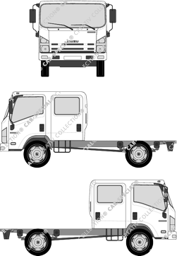 Isuzu N-Serie version large, version large, Telaio per sovrastrutture, Crew Cab, 4 Doors (2006)