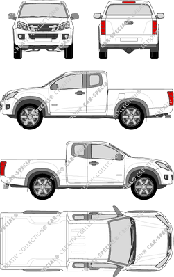 Isuzu D-Max, Pick-up, Einzelkabine, verlängert, 2 Doors (2012)