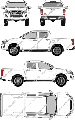 Isuzu D-Max, Pick-up, double cab, 4 Doors (2017)