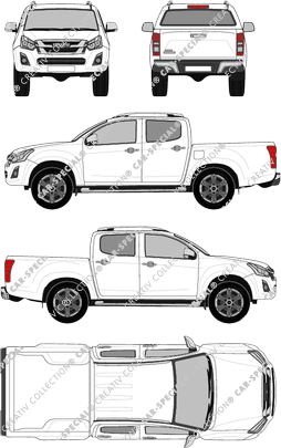 Isuzu D-Max, Pick-up, double cabine, 4 Doors (2017)