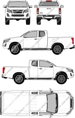 Isuzu D-Max, Pick-up, cabina individual, ampliada, 2 Doors (2017)
