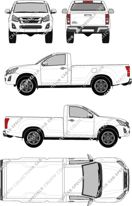 Isuzu D-Max, Pick-up, enkelcabine, 2 Doors (2017)