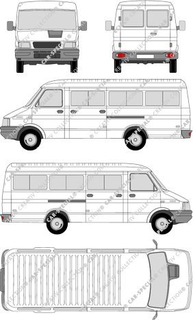 Iveco Daily 30-8 C, 30-8 C, minibus, long wheelbase (1999)