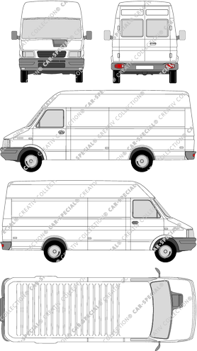 Iveco Daily 35-10, 35-10, Kastenwagen, Hochdach, Radstand kurz (1999)