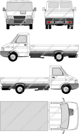 Iveco Daily 35-10, 35-10, platform, long wheelbase, single cab (1999)