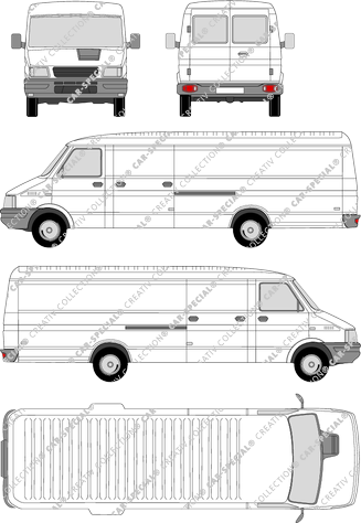 Iveco Daily 59-12 V, 59-12 V, Classic, furgón, tejado normal, altitud 2100 (1999)