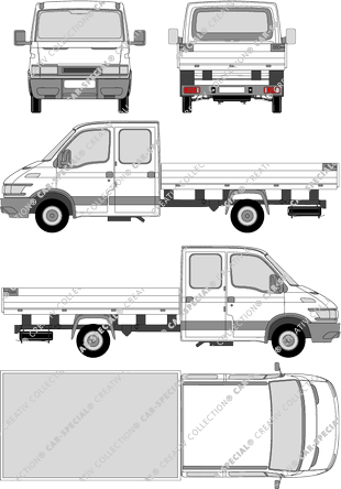 Iveco Daily 35 S, 35 S, pianale, Doppelkabine (1999)