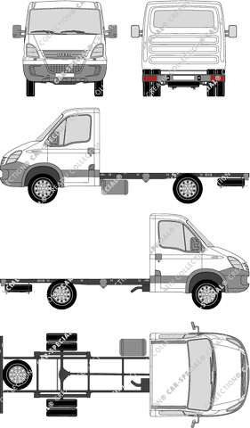 Iveco Daily 45 C, Radstand 3450, Chasis para superestructuras, cabina individual (2006)