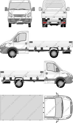 Iveco Daily 45 C, Radstand 3450, pianale, Einzelkabine (2006)