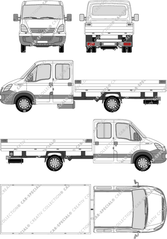 Iveco Daily 45 C, Radstand 3750, platform, double cab (2006)