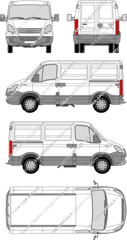 Iveco Daily 45 C, Radstand 3000, van/transporter, roof height 1, 2 Sliding Doors (2006)