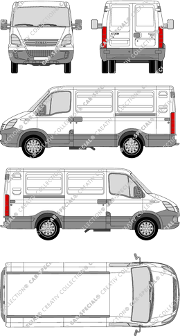 Iveco Daily 45 C, Radstand 3000L, van/transporter, roof height 1, 2 Sliding Doors (2006)