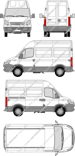 Iveco Daily 45 C, Radstand 3000, Kastenwagen, Dachhöhe 2, 1 Sliding Door (2006)