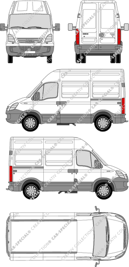 Iveco Daily 45 C, Radstand 3000, van/transporter, roof height 2, 2 Sliding Doors (2006)