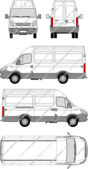 Iveco Daily 45 C, Radstand 3300, furgone, Dachhöhe 2, 1 Sliding Door (2006)