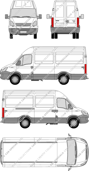 Iveco Daily 45 C, Radstand 3300, Kastenwagen, Dachhöhe 2, 1 Sliding Door (2006)