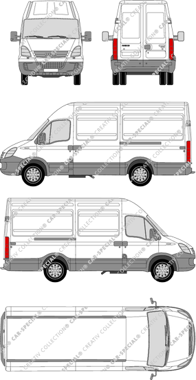 Iveco Daily 45 C, Radstand 3300, van/transporter, roof height 2, 2 Sliding Doors (2006)