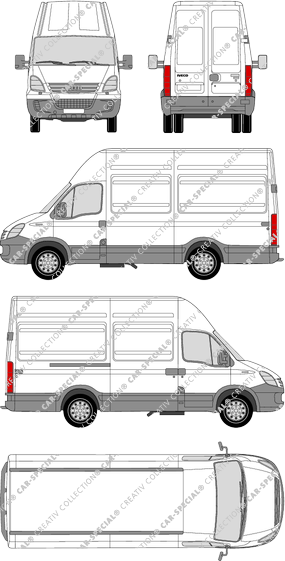 Iveco Daily 45 C, Radstand 3300, furgone, Dachhöhe 3, 1 Sliding Door (2006)