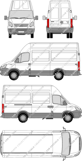 Iveco Daily 45 C, Radstand 3300, Kastenwagen, Dachhöhe 3, 1 Sliding Door (2006)