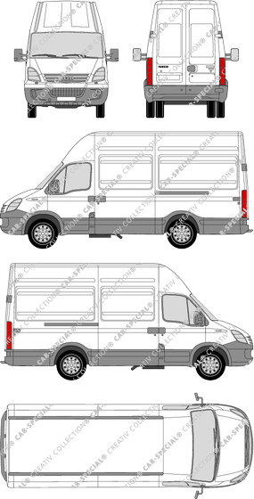 Iveco Daily 45 C, Radstand 3300, Kastenwagen, Dachhöhe 3, 2 Sliding Doors (2006)