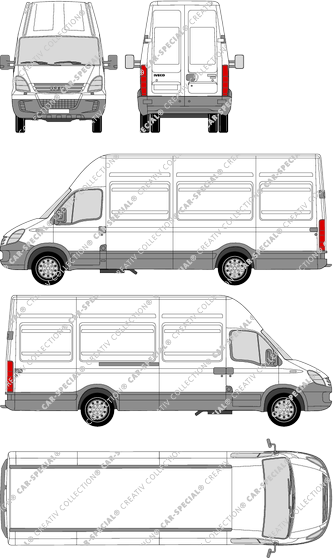 Iveco Daily 45 C, Radstand 3950, furgone, Dachhöhe 3, 1 Sliding Door (2006)