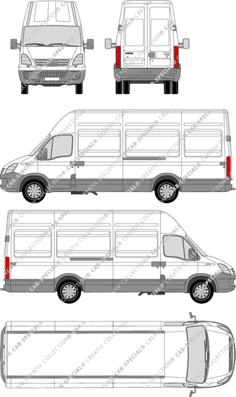 Iveco Daily 45 C, Radstand 3950, fourgon, hauteur de toit 3, 2 Sliding Doors (2006)