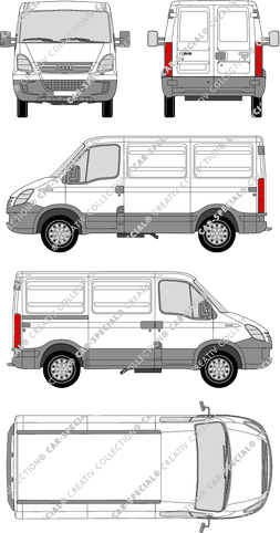 Iveco Daily 35S, 35S, Kastenwagen, Dachhöhe 1, 1 Sliding Door (2006)