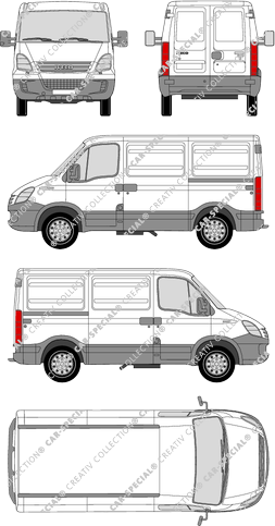 Iveco Daily 35S, 35S, Kastenwagen, Dachhöhe 1, 2 Sliding Doors (2006)