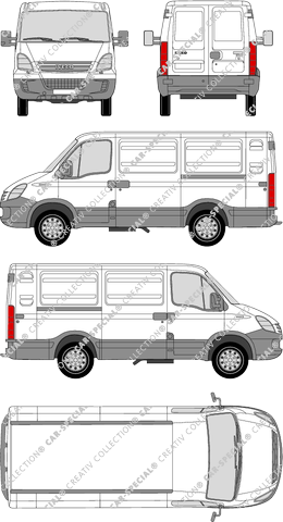 Iveco Daily 35S, 35S, fourgon, hauteur de toit 1, Radstand 3000L, 2 Sliding Doors (2006)