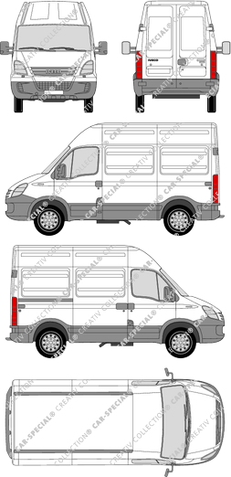 Iveco Daily 35 S, Radstand 3000L, van/transporter, roof height 2, 1 Sliding Door (2006)