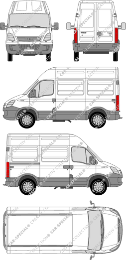 Iveco Daily 35 S, Radstand 3000L, Kastenwagen, Dachhöhe 2, 1 Sliding Door (2006)